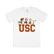 USC Trojans Unisex Youth White Peanuts The Gang T-Shirt